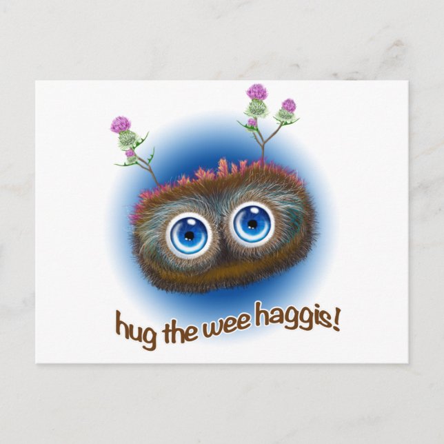 Carte Postale Ecosse 'Hoots Toots Haggis' (Devant)