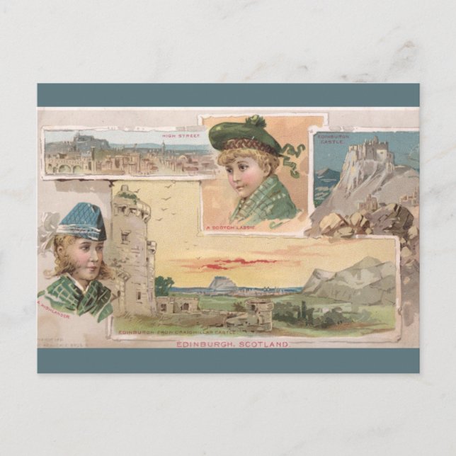 Carte Postale Écosse vintage (Devant)