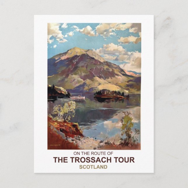 Carte Postale Écosse, visite de Trossach (Devant)