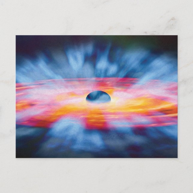 Carte Postale Écoulements de trou noir - Concept d'artiste color (Devant)