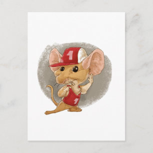 Carte Postale écoute de la souris enfant