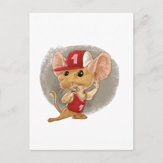 Carte Postale écoute de la souris enfant