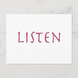 Carte Postale Écouter