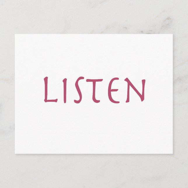 Carte Postale Écouter (Devant)