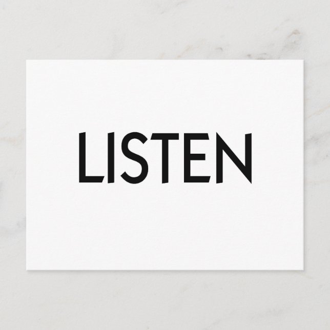 CARTE POSTALE ÉCOUTER (Devant)