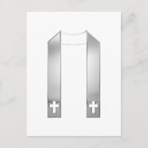 Carte Postale Écouter en 3D Le Stole de prêtre en argent