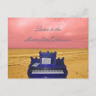 Carte Postale Ecouter la musique de l'univers Art Postcard