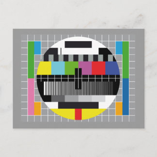 Carte Postale écran de test TV