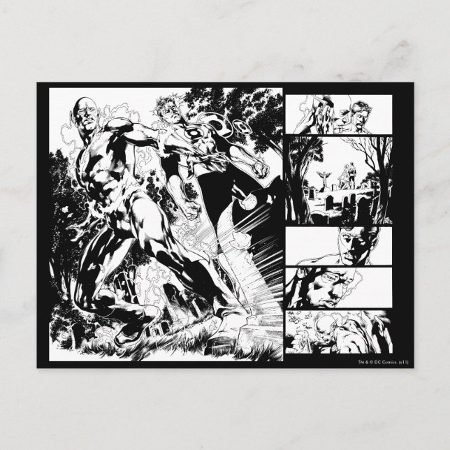 Carte Postale Écran Flash et vert 2 (Devant)