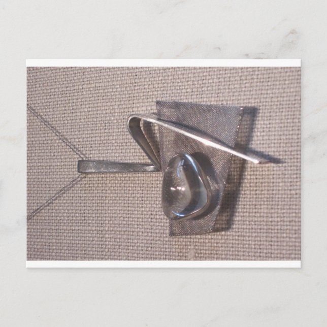 Carte Postale Écran Pendentif en cristal en acier inoxydable (Devant)