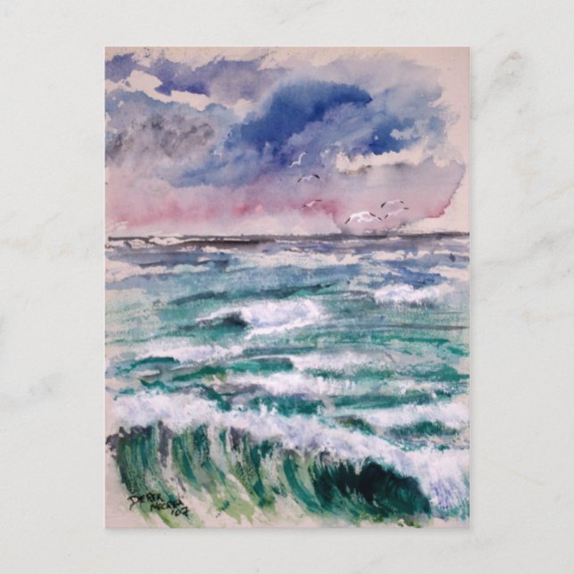 Carte Postale Écrasement de vague (Devant)
