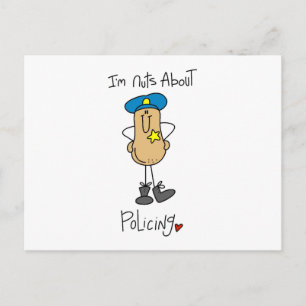 Carte Postale Écrins de T-shirts et Cadeaux Fous de Police