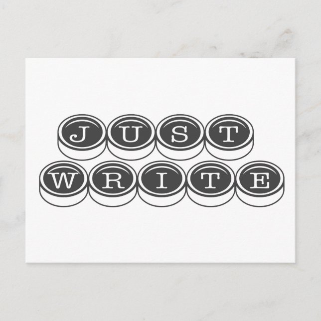 Carte Postale Écrire juste (Devant)