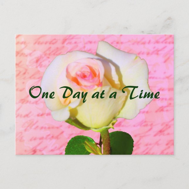 Carte Postale Écrit avec le Rose ODAT (Devant)