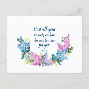 Carte Postale Écriture 1 Pierre 5:7