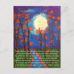 Carte Postale Écriture de la lune et de la rivière
