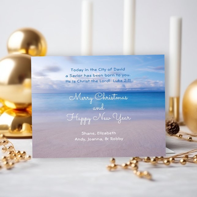 Carte Postale Écriture de l'océan serein Noël Religieux  (Créateur téléchargé)