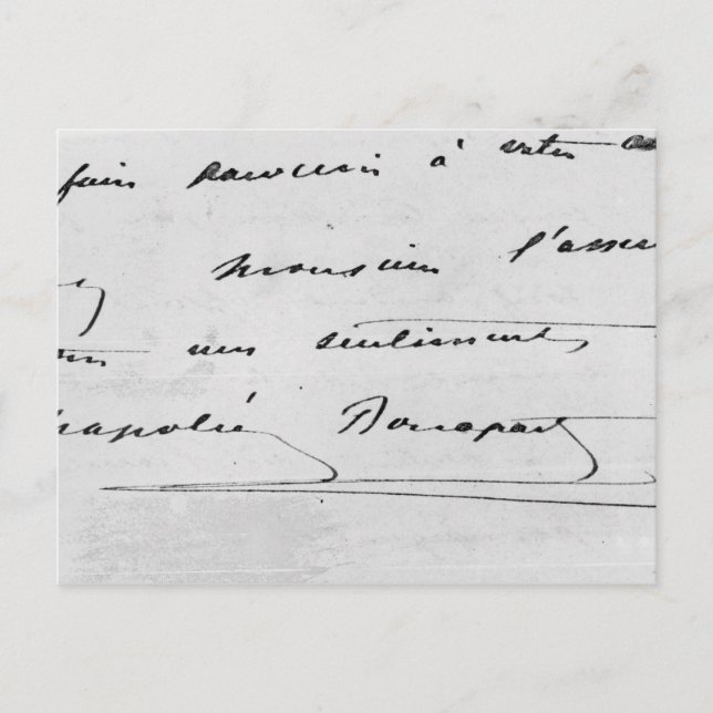 Carte Postale Écriture et signature (Devant)