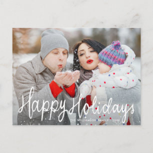 Carte Postale Ecriture festive heureux vacances photo