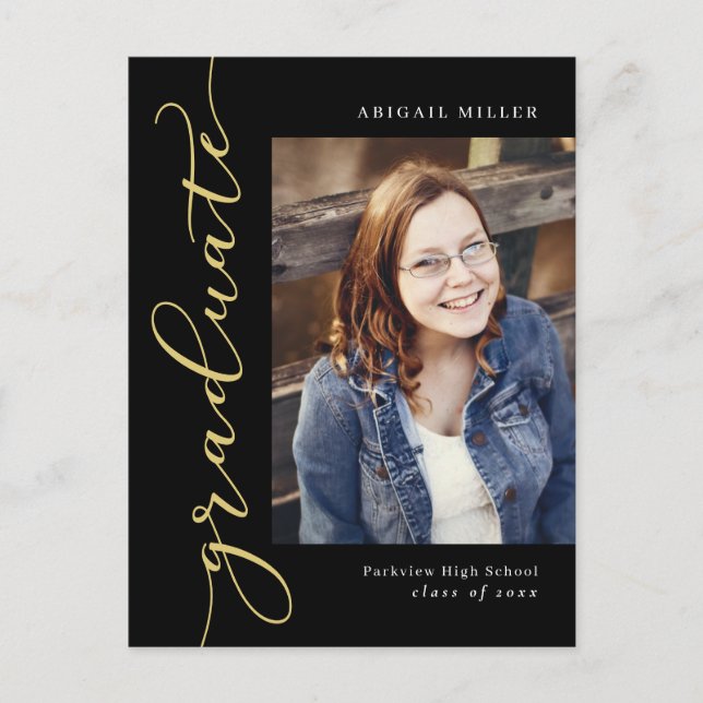 Carte Postale Écriture latérale Modifier la couleur Graduation C (Devant)