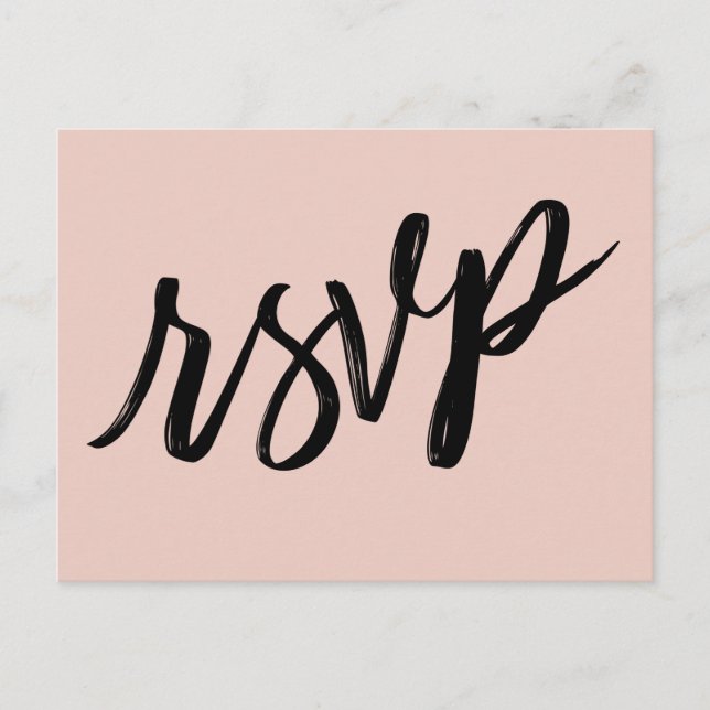 Carte Postale Écriture manuscrite décontractée simple rose (Devant)