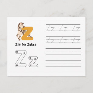 Carte Postale Écriture manuscrite FlashCards pour la maternelle
