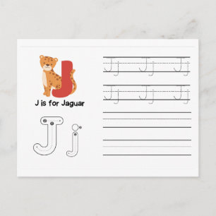Carte Postale Écriture manuscrite FlashCards pour la maternelle