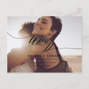 Carte Postale Écriture noire, nous réalisons une photo de mariag