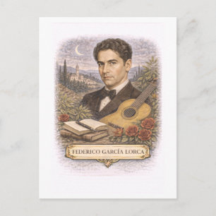 Carte Postale Écrivain de style vintage Federico Garcia Lorca