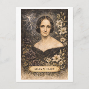Carte Postale Écrivain de style vintage Mary Shelley