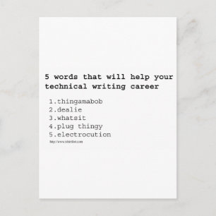 Carte Postale Écrivain technique