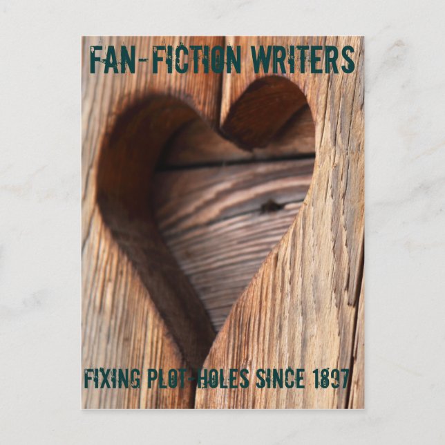 Carte Postale Écrivains De Fanfiction : Fixation De Trous De Fen (Devant)