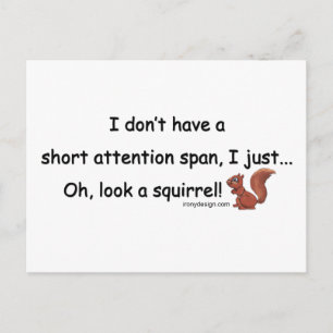 Carte Postale Écureuil à courte attention