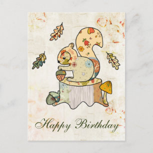 Carte Postale Écureuil coloré