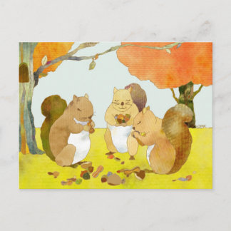 Carte Postale Écureuil forestier d'automne