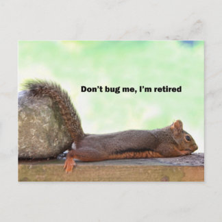 Carte Postale Écureuil Humour de retraite