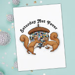 Carte Postale Écureuils Disco<br><div class="desc">Envoyez à quelqu'un un un sourire et un rire avec cette carte postale de la fièvre de la noix du samedi! Le design comprend deux écureuils qui dansent sous une boule disco en forme de cacre ! Une carte d'automne amusante, festive, parfaite pour les amis qui obtiennent votre humour et...</div>