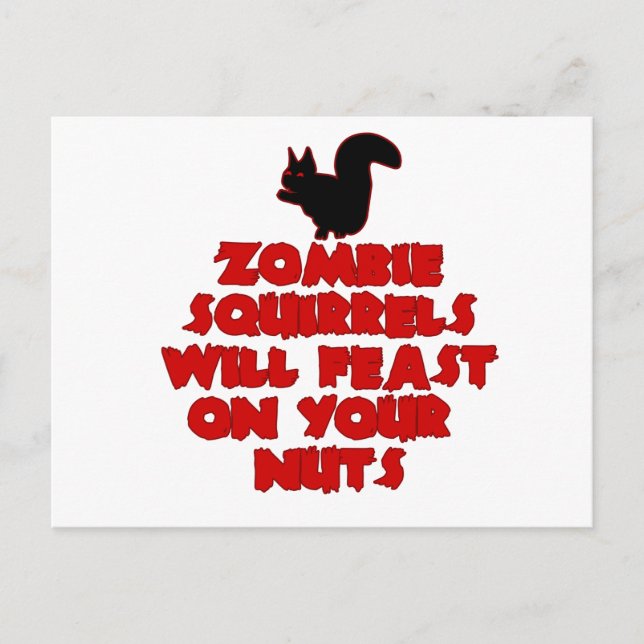 Carte Postale ÉcureuilZombie (Devant)