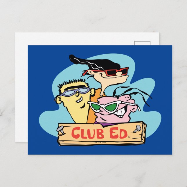 Carte Postale Ed, Edd, n Eddy - Club Ed (Devant / Derrière)
