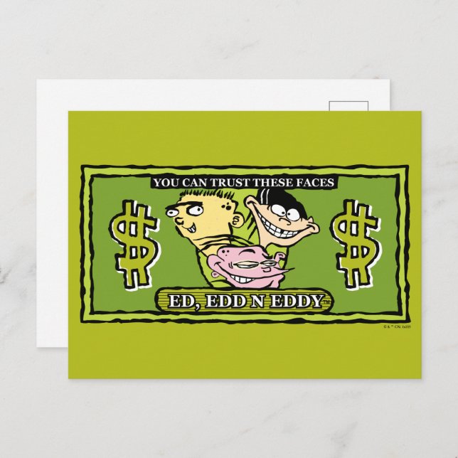 Carte Postale Ed, Edd, n Eddy Dollar Bill (Devant / Derrière)