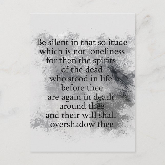 Carte Postale Edgar Allan Poe Spirits of the Dead Halloween Poem (Devant)