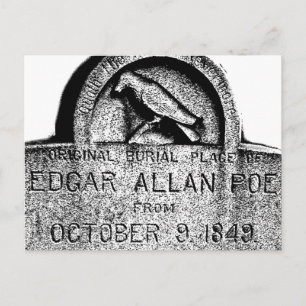 Carte Postale Edgar Allan Poe Tombstone. Images d'Halloween dépl