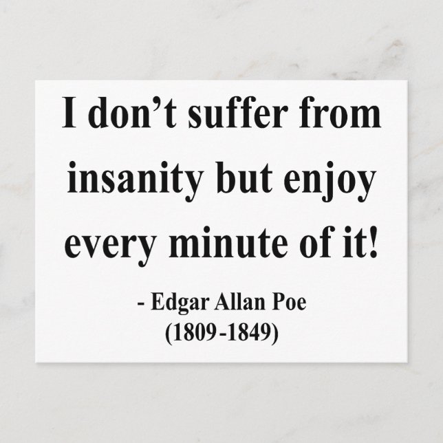 Carte Postale Edgar Allen Poe Citation 6a (Devant)