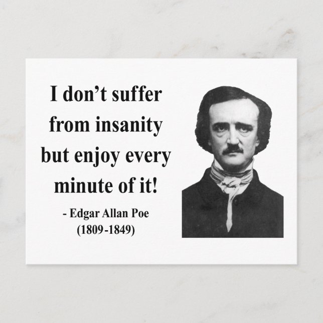 Carte Postale Edgar Allen Poe Citation 6b (Devant)