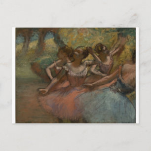 Carte Postale Edgar Degas - 4 Ballerinas sur scène 1885-90 Danse