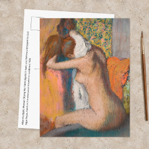 Carte Postale Edgar Degas - Après le bain, femme s'essuyant le c
