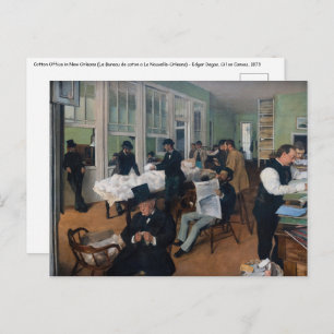 Carte Postale Edgar Degas - Bureau de coton à la Nouvelle-Orléan