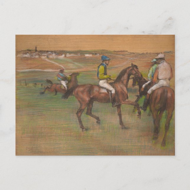Carte Postale Edgar Degas - Chevaux de course (Devant)