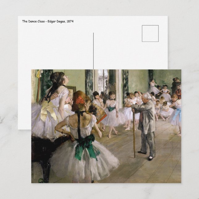 Carte Postale Edgar Degas - Classe Danse (Devant / Derrière)