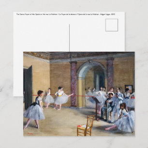 Carte Postale Edgar Degas - Dance Foyer, Opéra rue Le Peletier
